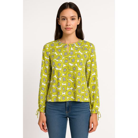 Robert Rodriguez Floral Blouse With Open Arm Styling S - Picture 1 of 8